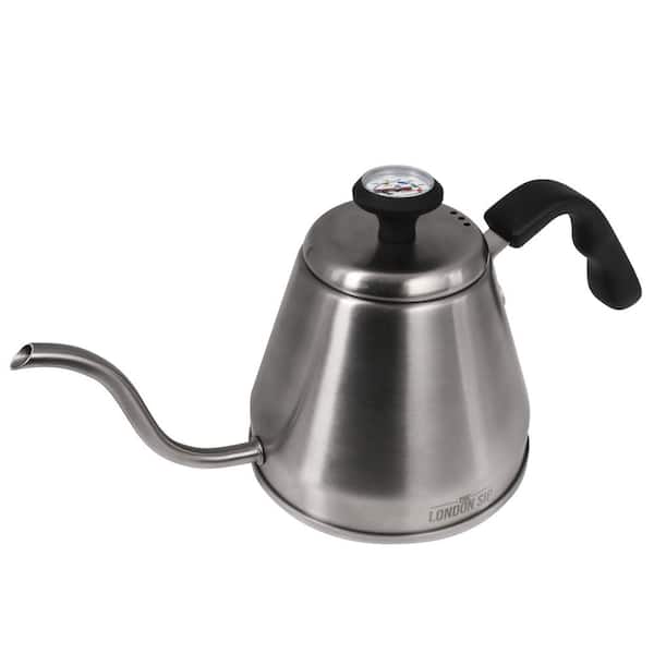 The London Sip 5-Cups Stainless Steel Kettle with Beverage Thermometer  K1200S - The Home Depot