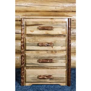 Glacier Country 4-Drawer Stained and Lacquered Chest of Drawers