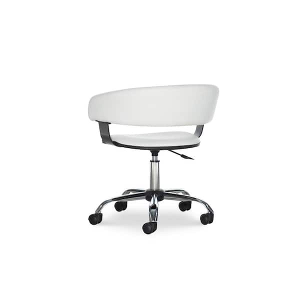 Powell Company Minden White Desk Chair, Modern Desk Chairs White