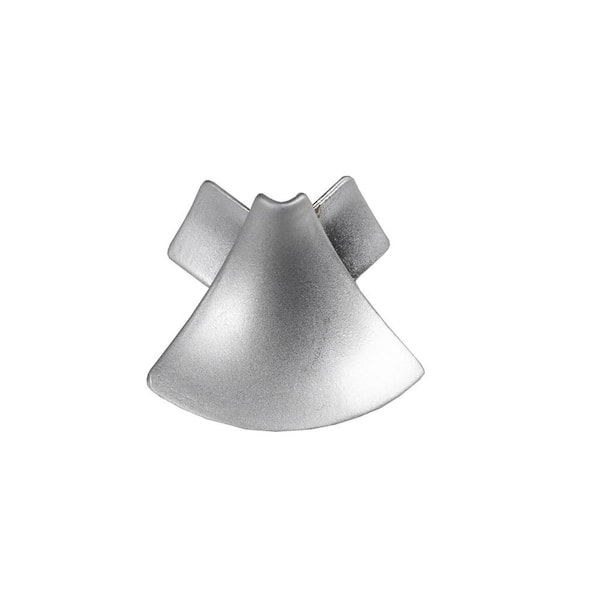 T-Cove 0 in. D x 0.63 in. W x 0 in. L Corner Aluminum Hi-Gloss Anodized Silver Molding and Transition Trim