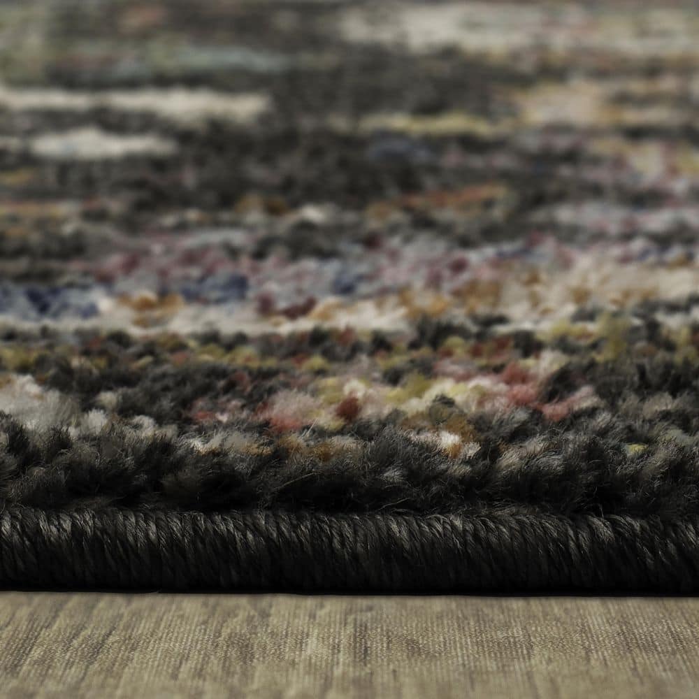 Norwood Multi-Color Synthetic 2' x 10' Non-Slip Runner Rug