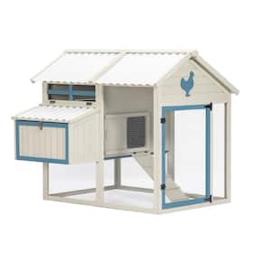 Weatherproof Outdoor Chicken Coop with Waterproof PVC Roof, Outdoor Chicken Coop with Removable Bottom
