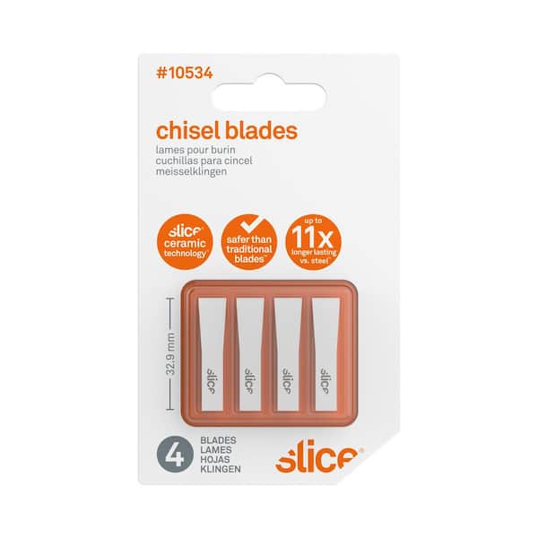Slice 10534 Replacement Chisel Blades White Pack of 4 Blades 