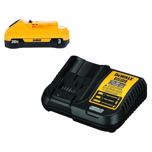 20V MAX Compact Lithium-Ion 3.0Ah Battery Pack (3-Pack) with 12-Volt to 20-Volt MAX Charger