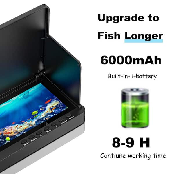 Caméra Sous-marine Eawfgtuw Avec écran IPS 4,3″ – Objectif Grand Angle 220°, IP68, 12 LED IR, Câble 15 M, Pour Pêche De Nuit, Lac, Mer Ou Glace