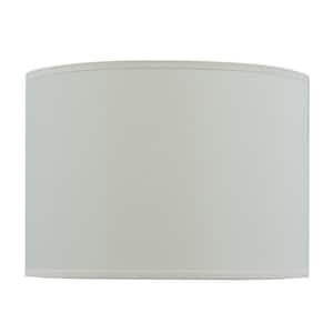 14 in. x 10 in. Off White Hardback Drum/Cylinder Lamp Shade