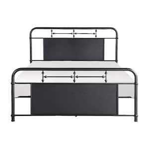 Escher Mottled Silver Metal Frame Full Platform Bed