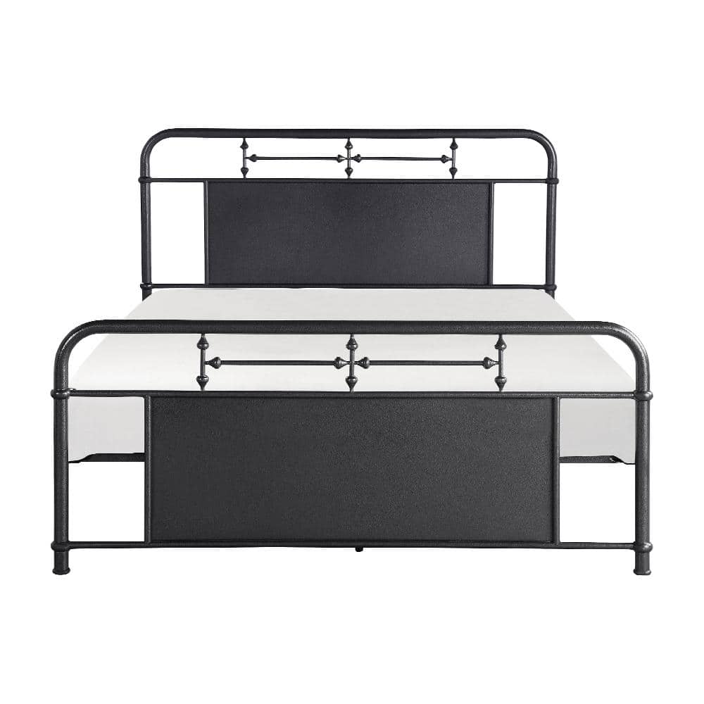 Escher Silver Metal Frame Queen Platform Bed