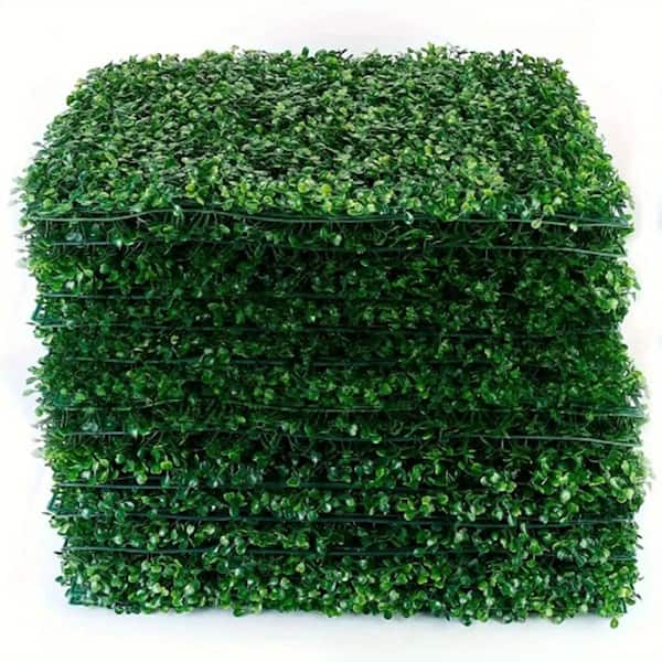 24 in. x 16 in. Artificial Boxwood Wall and Fence Panels UV Protected Garden and Wedding Decor, 12-Packs