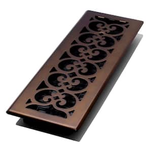 4 in. x 14 in. Scroll Plated Bronze Register