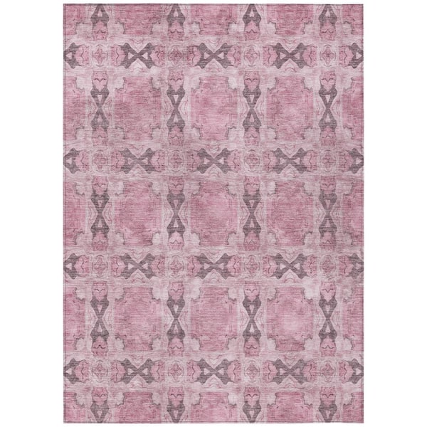 Addison Rugs Chantille ACN564 Pink 2 ft. 6 in. x 3 ft. 10 in. Machine Washable Indoor/Outdoor Geometric Area Rug
