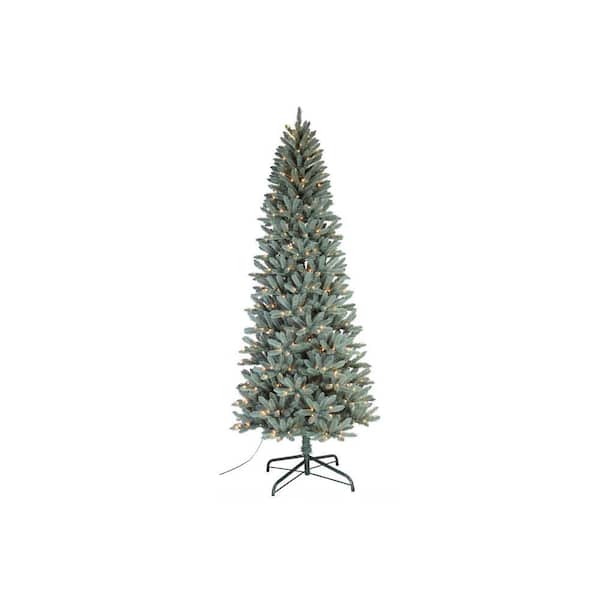 Santa's Workshop 9 ft. Artificial Christmas Tree Blue Spruce Slim
