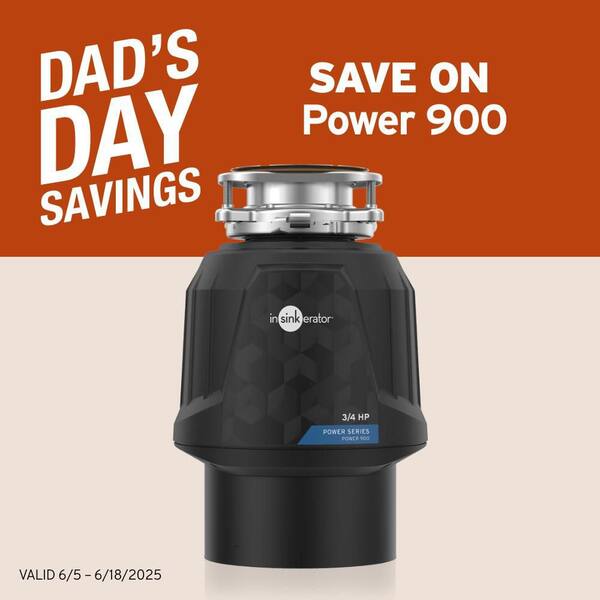 Power 900, 3/4 HP Garbage Disposal, EZ Connect Continuous Feed Food Waste Disposer with Dishwasher Connector Kit