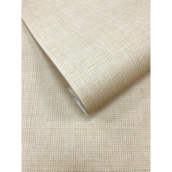 Natural Linen Weave Textured Wallpaper Print Non-Woven Non-Pasted Textured Wallpaper 57 sq. ft.