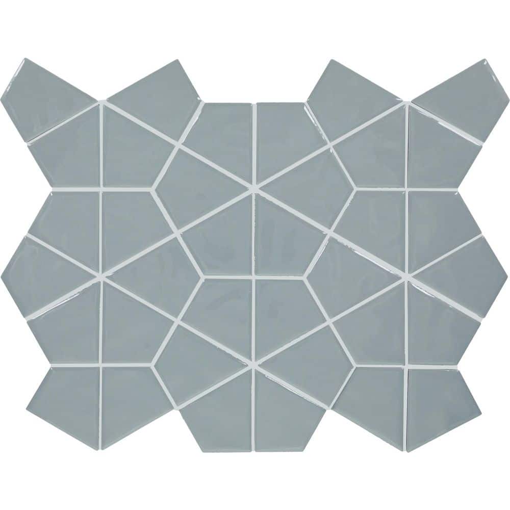 Daltile Revalia Remix Gray 12 in. x 15 in. Glossy Ceramic