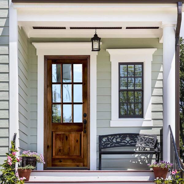 Krosswood Doors 44 in. x 96 in. Mediterranean Alder Sq Clear Low-E  Unfinished Wood Right-Hand Prehung Front Door with Left Half Sidelite  PHED.KA.300V.26.80.134.RH-M1-1.1LSL - The Home Depot