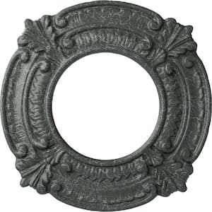 5/8" x 9" x 9" Polyurethane Benson Ceiling Medallion, Athenian Green Crackle