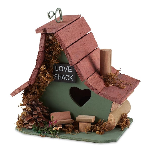 Zingz & Thingz 7.87 in. x 7 in. x 8 in. Love Shack Birdhouse