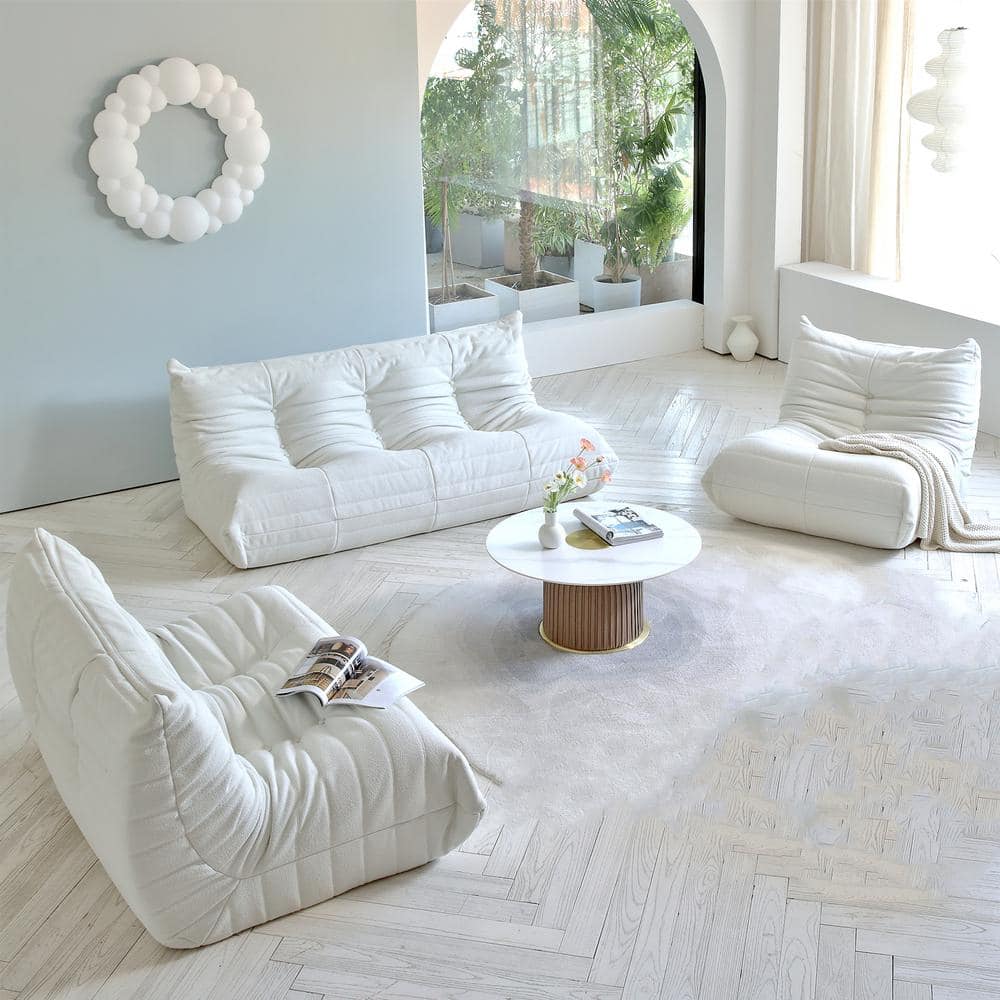 Cotton Velvet Seat Cushion - Beige - Home All