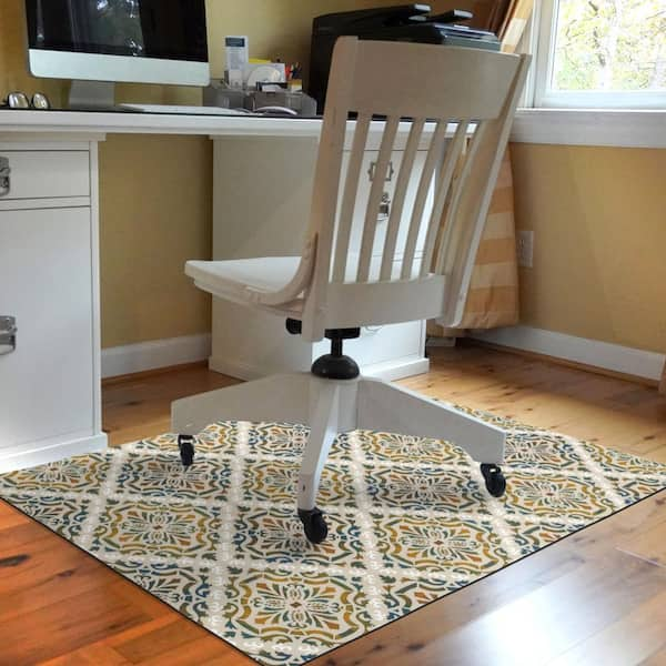 corner desk floor mat