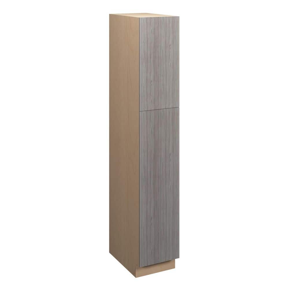 Saratoga Slab 12 in. W x 84 in. H x 24 in. D in Greywood Plywood Assembled 