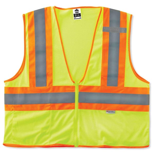 Ergodyne GLoWEAR 8230Z L/XL Lime Hi-Vis Type R Class 2 Two-Tone Vest