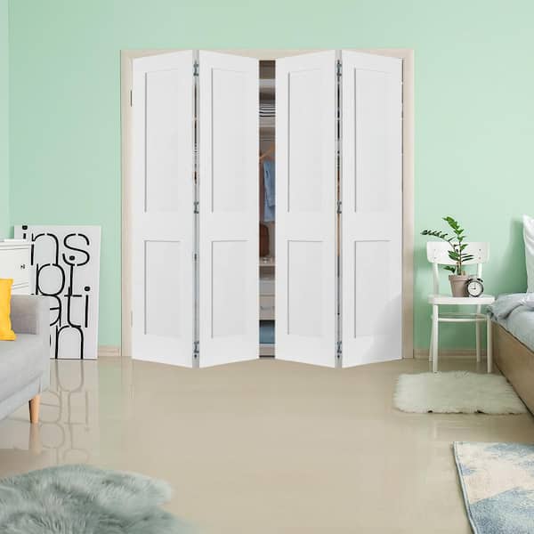 Krosswood Doors 60 in. x 80 in. Shaker 2-Panel Solid Core Primed