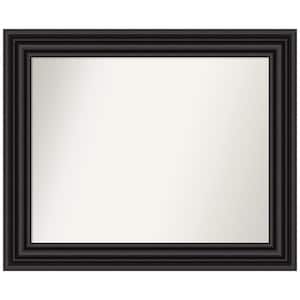 Colonial Black 34 in. W x 28 in. H Non-Beveled Bathroom Wall Mirror in Black