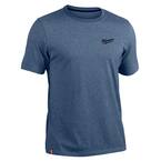 Men's X-Large Blue Cotton/Polyester Short-Sleeve Hybrid Work T-Shirt