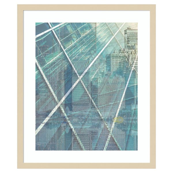 Amanti Art Cityworks III by Steve Hunziker 1 Piece Framed Giclee Architecture Art Print 25 in. x 21 in.