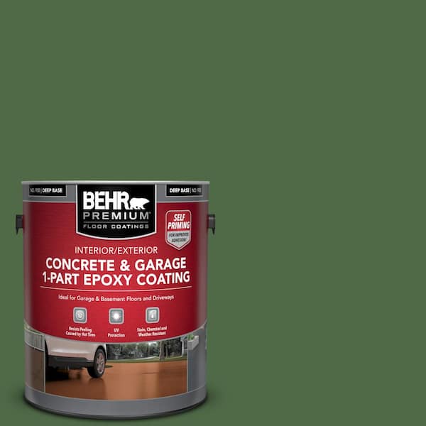 1 gal. #M400-7 Garden Cucumber Self-Priming 1-Part Epoxy Satin Interior/Exterior Concrete and Garage Floor Paint