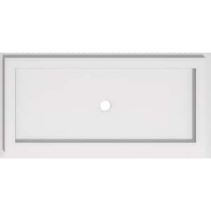 20 in. W x 10 in. H x 1 in. ID x 1 in. P Rectangle Architectural Grade PVC Contemporary Ceiling Medallion