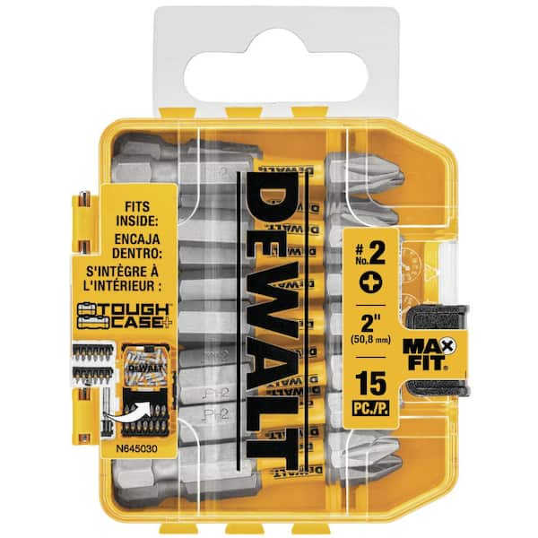 DEWALT MAXFIT 2 in. #2 Philips Bit (15-Piece) with Small Bulk Storage  DWA2PH2MF15 - The Home Depot