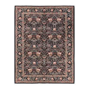 One-of-a-Kind Traditional Black 9 ft. x 12 ft. Hand Knotted Oriental Area Rug
