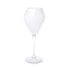 C T Classic Touch 14 oz. - Set of 6 V-Shaped Wine Glasses White with Clear  Stem CWN817W - The Home Depot