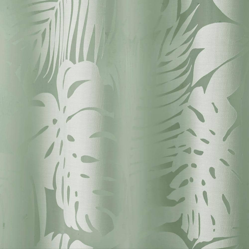 Sage Green Sheer Polyester Grommet Window Panel