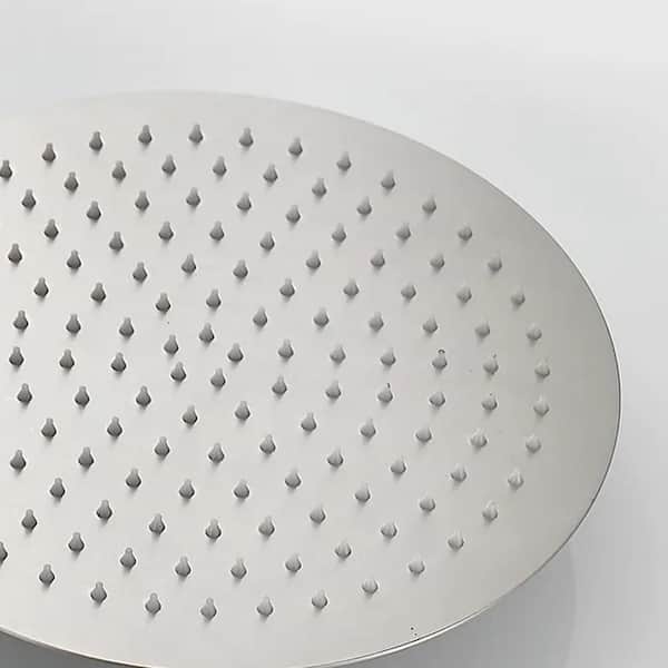 Modern 1-Spray Patterns 12 in. Single Wall Mount Fixed Shower Head Tub Wall Mount in Chrome