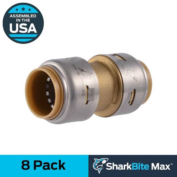 SharkBite Max 3/4 in. Push-to-Connect Brass Coupling Fitting (8-Pack)