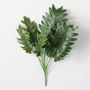 16" No-Fuss Philodendron Leaf Bush; Green