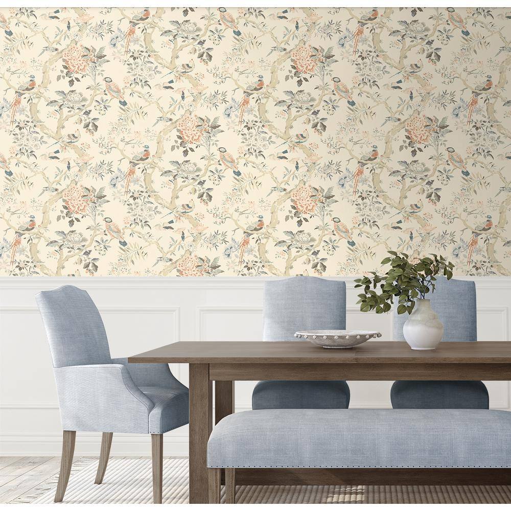 Menara Shell Pink Floral Self-Adhesive Vinyl Wallpaper