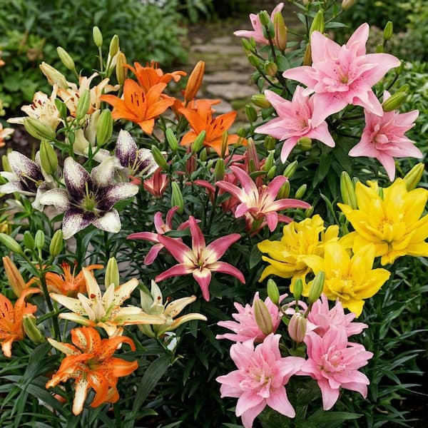 national PLANT NETWORK Lily Asiatic Pollen Free Mixed Bulbs (6