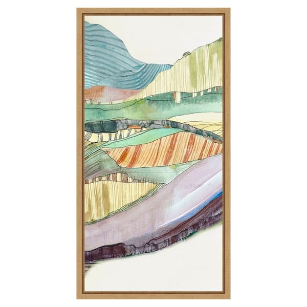 Amanti Art Movements by Jacob q 14 in. W x 27 in. H. Canvas Wall Art Print Framed in Brown