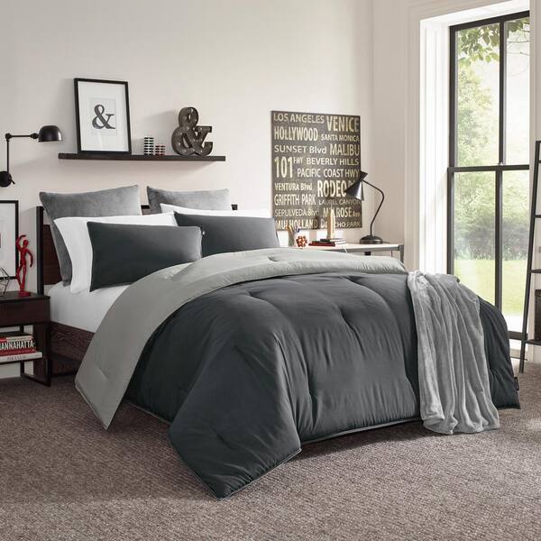 Nautica Colridge Stripe 4 Piece Charcoal Gray 200 Thread Count Cotton King Sheet Set 208670 The Home Depot Nautica Colridge Stripe 4 Piece, Nautica Bed Sheets King