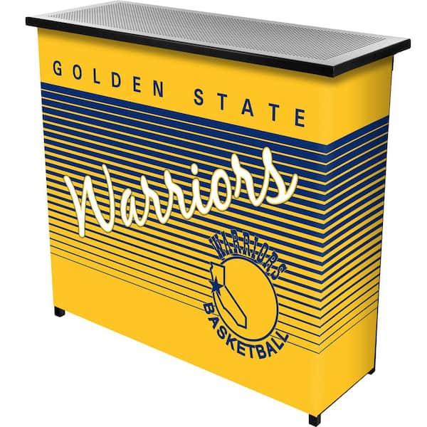 Unbranded Golden State Warriors Hardwood Classics Yellow 36 in. Portable Bar