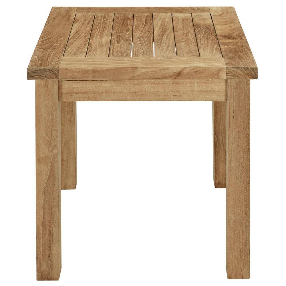 Marina Natural Teak Wood Outdoor Patio Side Table