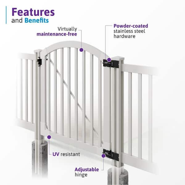 WamBam Fence 4 ft. x 4 ft. Premium Vinyl Yard and Pool Fence