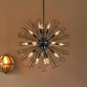 Mariah 18-Light Black Sputnik Sphere Chandelier