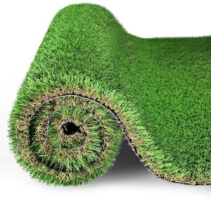 3 ft. x 5 ft. Green Thick Realistic Artificial Grass Rug, 1.38 in. Pile Height