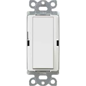 Claro On/Off Switch with Locator Light, 15 Amp/4 Way, White (CA-4PSNL-WH)