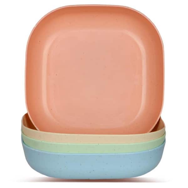 Unbranded Cat Food Bowl Set 6 in. Shallow Wide Whisker Fatigue Relief Pet Feeding Dish Plate for Cats Small Dogs 4 Pack